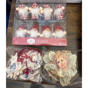 Lot of 50 Christmas Tree Ornaments 1984 Merrimack Victorian Angels Ceramic Handm